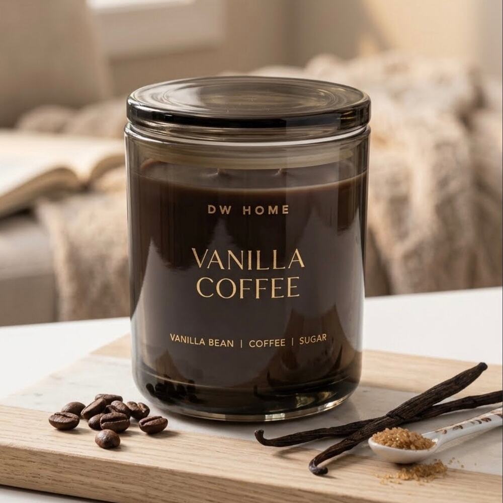 DW Home VANILLA COFFEE Candle 9 oz - NEW